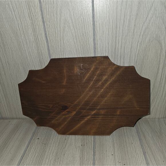 Vtg Hand-Painted Floral Wooden Key Holder Plaque Farmhouse Country - Picture 2 of 5